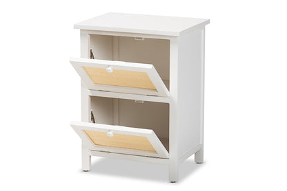 Baxton Studio - Sariah End Table - FMA-0176-Wooden 2 Drawer-ET view 2