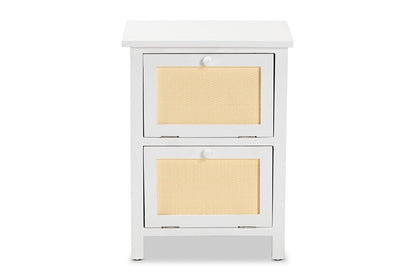 Baxton Studio - Sariah End Table - FMA-0176-Wooden 2 Drawer-ET view 3