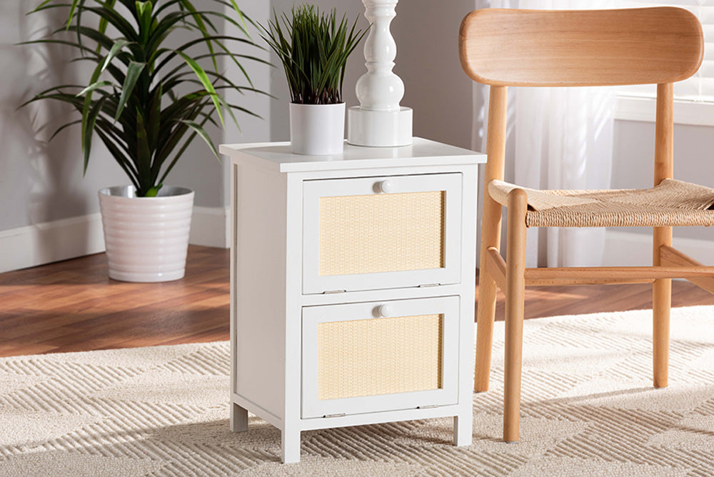 Baxton Studio - Sariah End Table - FMA-0176-Wooden 2 Drawer-ET view 5