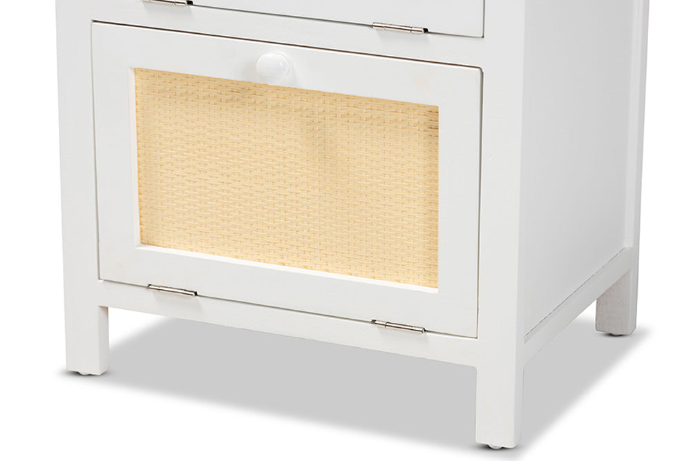 Baxton Studio - Sariah End Table - FMA-0176-Wooden 2 Drawer-ET view 6