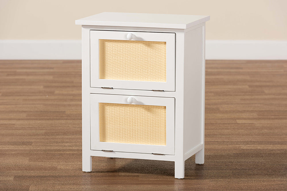 Baxton Studio - Sariah End Table - FMA-0176-Wooden 2 Drawer-ET view 8