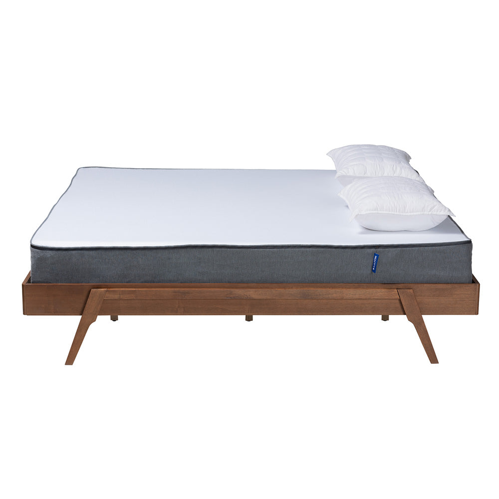 Baxton Studio - Sarita King Size Bed Frame in Ash Walnut - MG0094-Ash Walnut-Bed Frame-King view 2