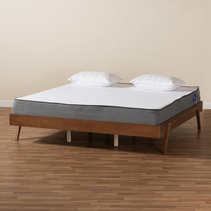 Baxton Studio - Sarita King Size Bed Frame in Ash Walnut - MG0094-Ash Walnut-Bed Frame-King view 7