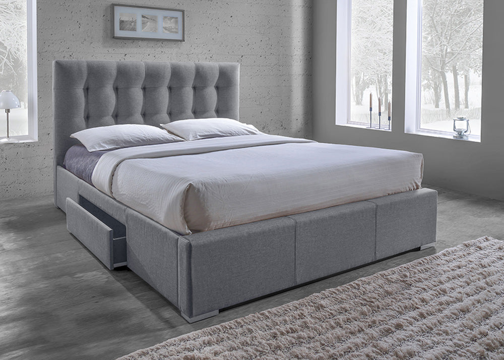 Baxton Studio - Sarter King Size Bed - CF8498-King-Grey view 4