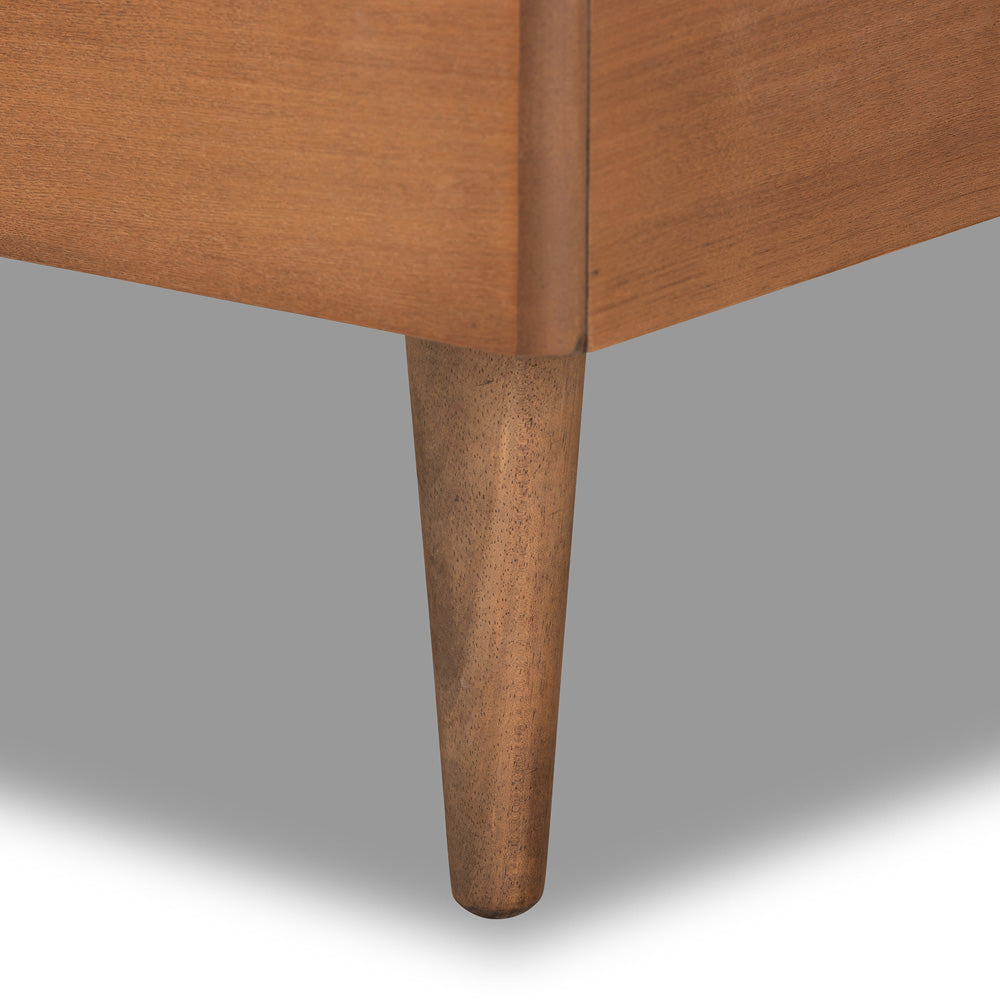 Baxton Studio - Saul Twin Size Bed in Dark Grey/Walnut Brown - Saul-Dark Grey/Walnut-Twin view 5