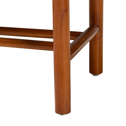 Baxton Studio - Saura Bench in Natural/Oak Brown - SK9149-Oak Woven Seat-Bench view 4