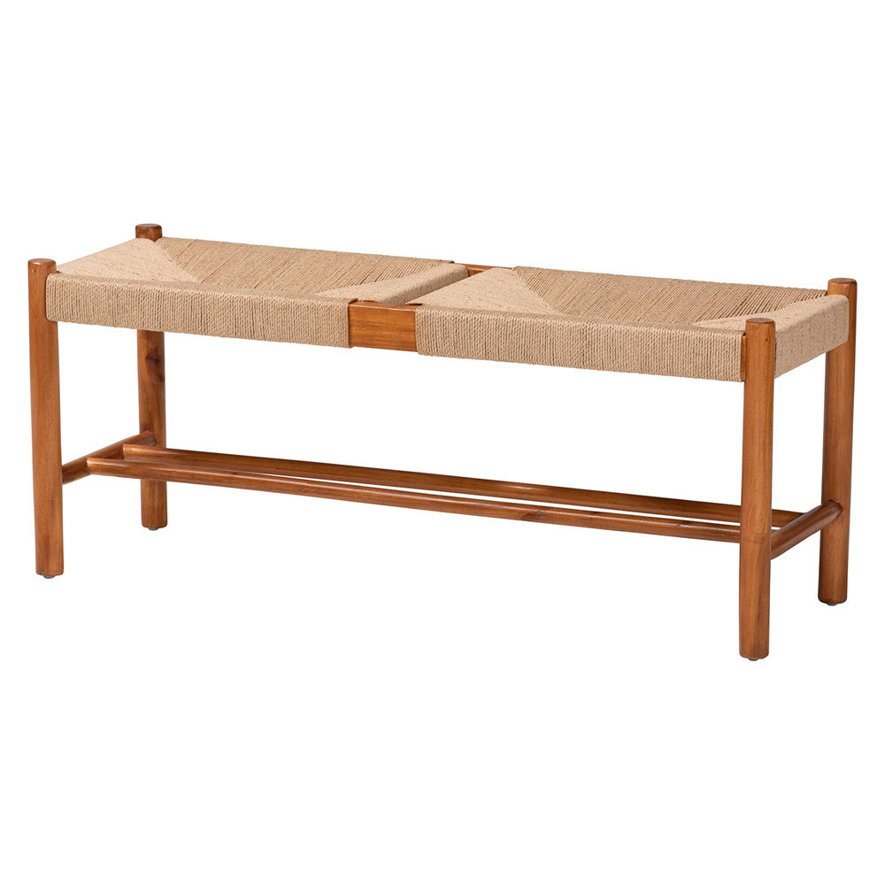 Baxton Studio - Saura Dining Bench in Natural/Oak Brown - SK9151-Oak-Bench view 1