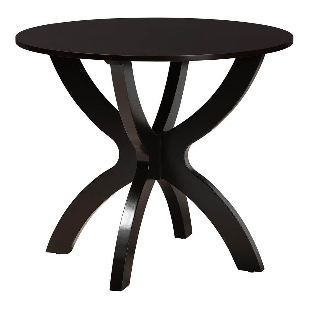 Baxton Studio - Savina Dining Set in Sand/Dark Brown - Savina-Sand/Dark Brown-5PC Dining Set view 3