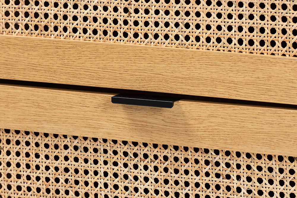 Baxton Studio - Sawyer Storage Cabinet - LCF20220221-Oak Brown-6DW-Cabinet view 6
