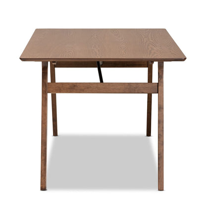 Baxton Studio - Saxton Dining Table in Walnut Brown/Black - RDT347-Walnut-DT view 3