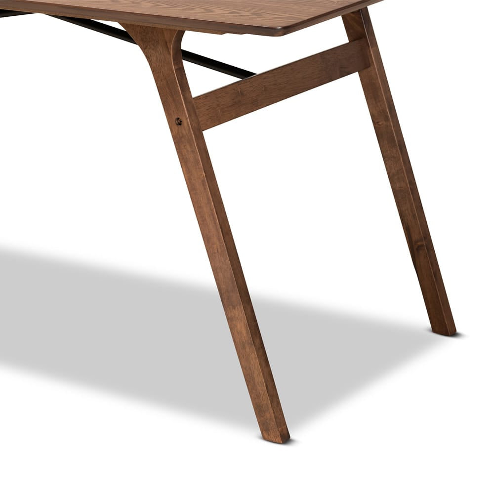 Baxton Studio - Saxton Dining Table in Walnut Brown/Black - RDT347-Walnut-DT view 5