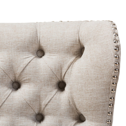 Baxton Studio - Scarlett Loveseat in Light Beige/Walnut Brown - BBT8017-LS-Beige-H1217-3 view 5