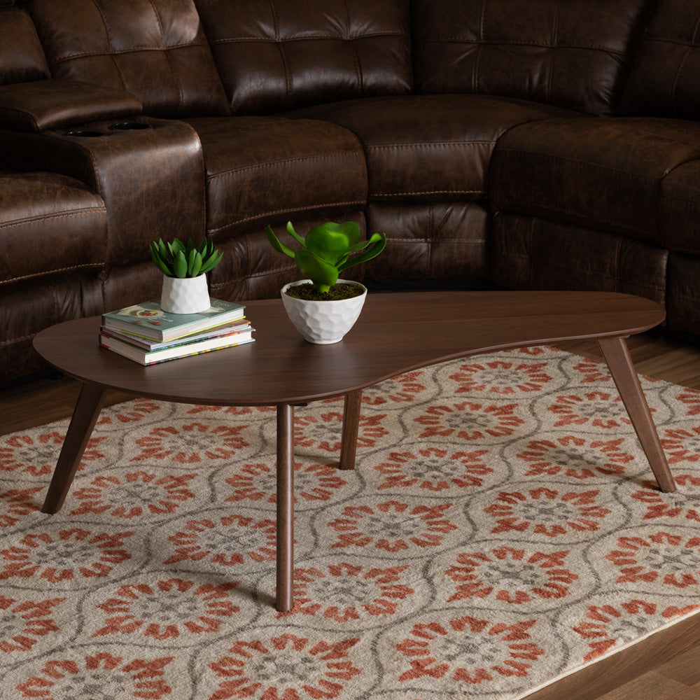 Baxton Studio - Scarlette Coffee Table in Walnut - Scarlette-Walnut-CT view 6