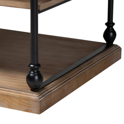 Baxton Studio - Sebastian End Table in Greywashed/Black - JY20B126-Grey Oak-ET view 4