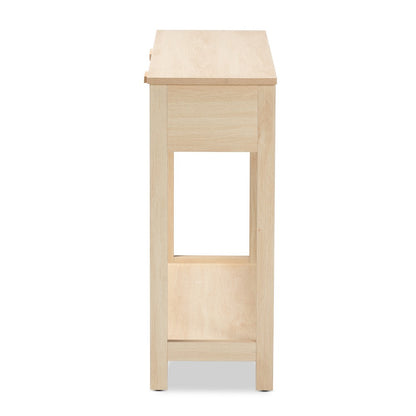 Baxton Studio - Sebille Console Table in Light Brown - LC21020907-Rattan-2DW-Console Table view 4