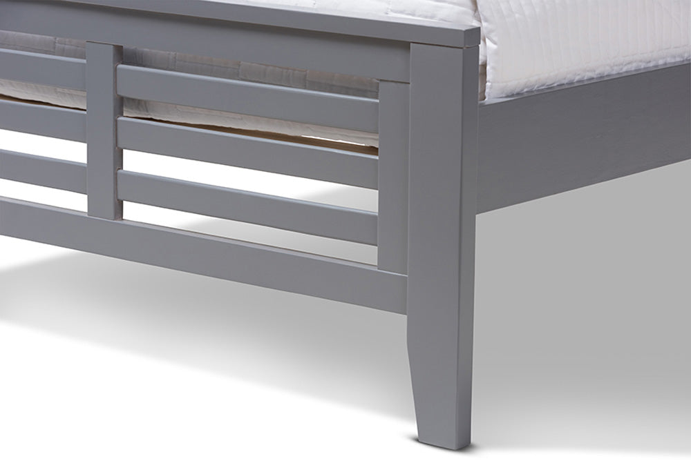 Baxton Studio - Sedona Twin Size Bed - HT1704-Grey-Twin view 6
