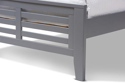 Baxton Studio - Sedona Twin Size Bed - HT1704-Grey-Twin view 6