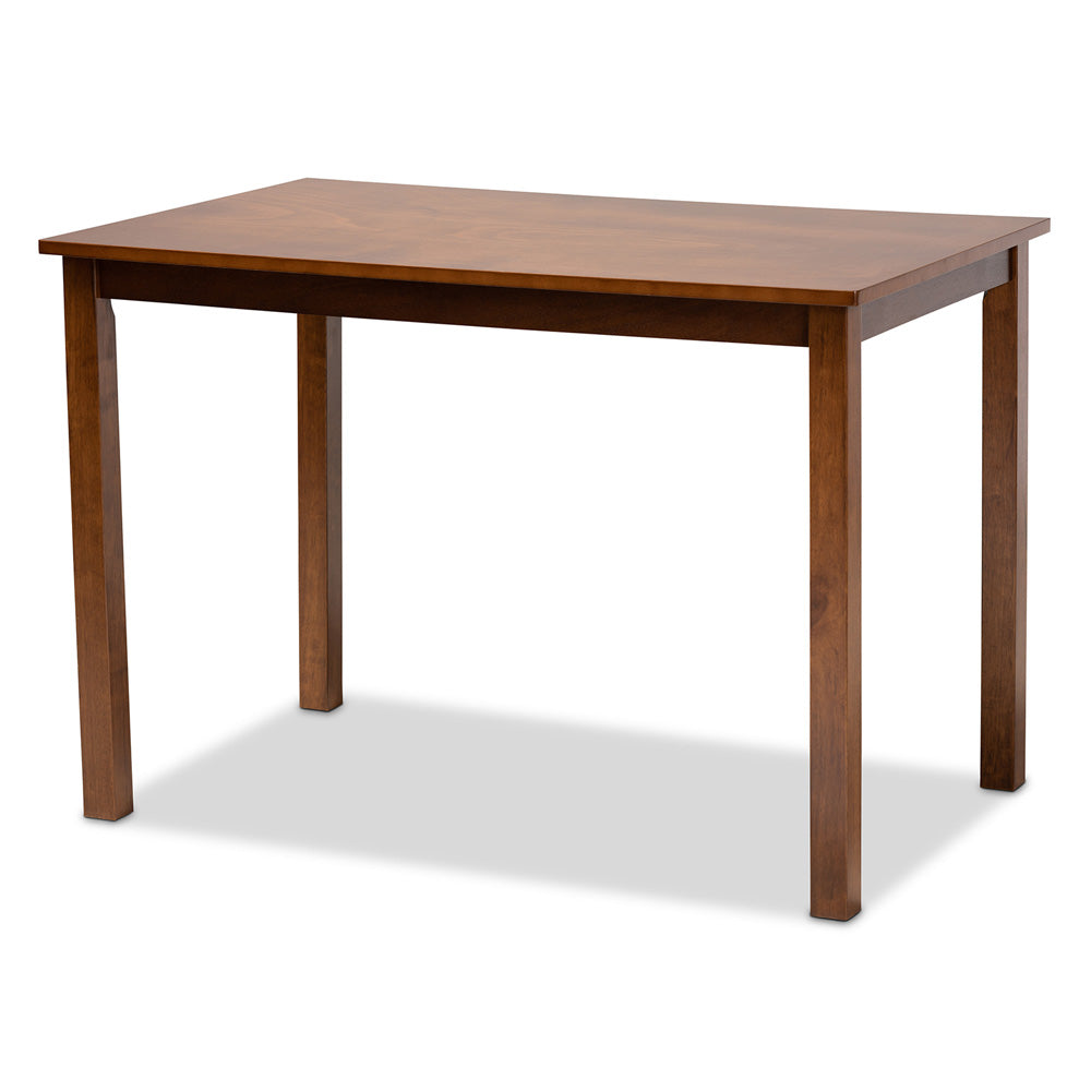 Baxton Studio - Sefa Dining Set in Grey/Walnut - Sefa-Grey/Walnut-5PC Dining Set view 3