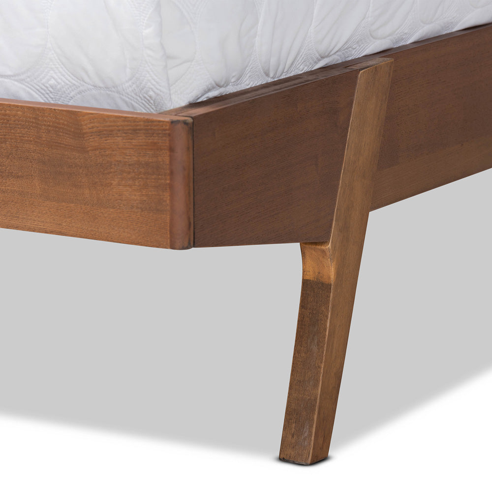 Baxton Studio - Senna Full Size Bed in Beige/Walnut Brown - MG0008S-Beige/Walnut-Full view 5