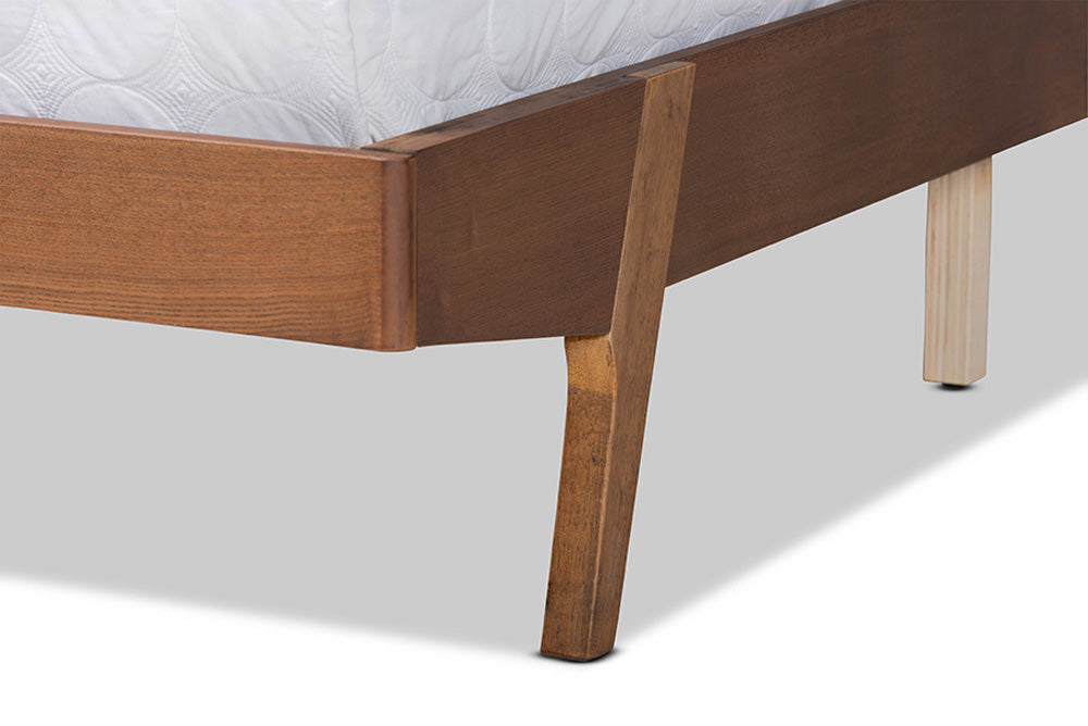 Baxton Studio - Senna King Size Bed - MG0008S-Light Grey/Walnut-King view 6