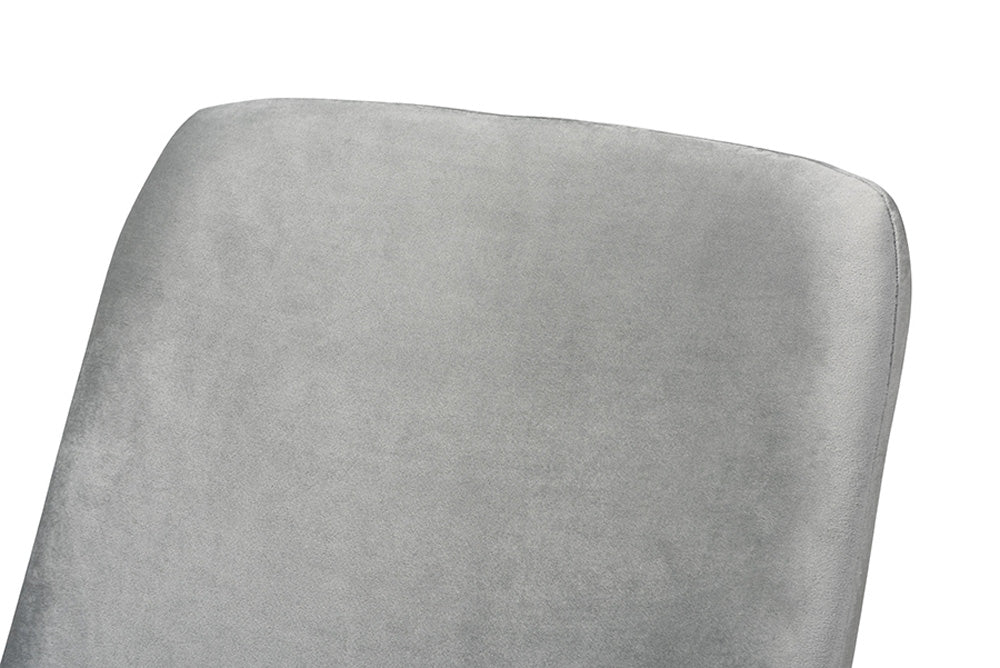 Baxton Studio - Sennet Chair - SF1802-Grey Velvet/Gold-CC view 6