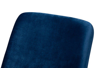 Baxton Studio - Sennet Chair - SF1802-Navy Blue Velvet/Gold-CC view 6