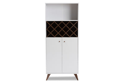 Baxton Studio - SerafiNo Wine Cabinet - SEWC16001WI-White/Columbia view 3
