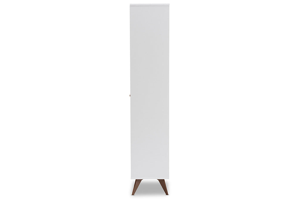 Baxton Studio - SerafiNo Wine Cabinet - SEWC16001WI-White/Columbia view 4