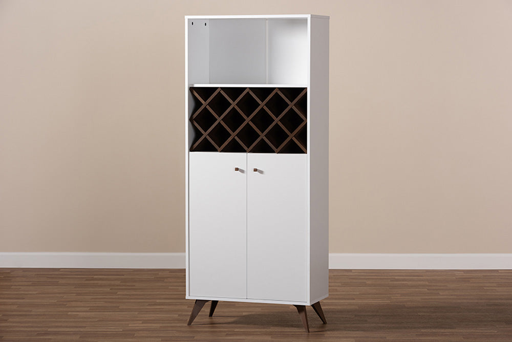 Baxton Studio - SerafiNo Wine Cabinet - SEWC16001WI-White/Columbia view 8