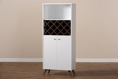 Baxton Studio - SerafiNo Wine Cabinet - SEWC16001WI-White/Columbia view 8