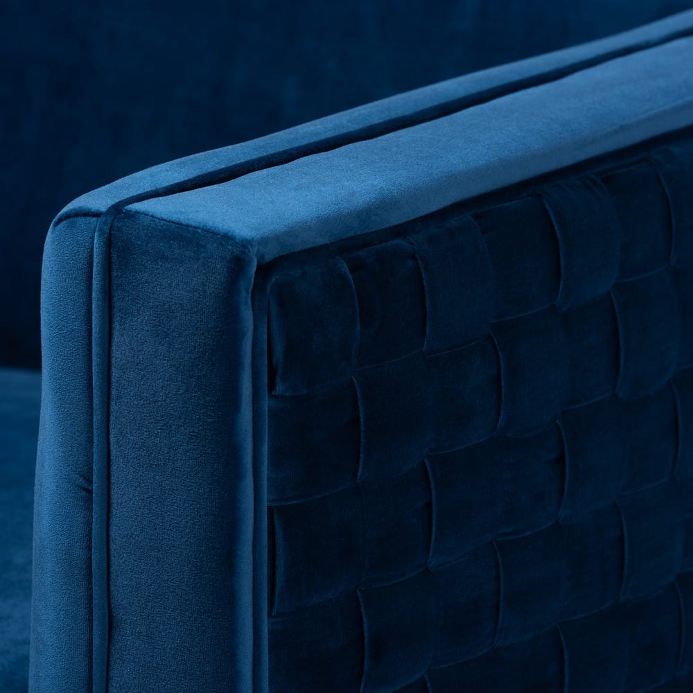 Baxton Studio - Seraphin Chair in Blue/Gold - TSF-6625-Navy/Gold-CC view 6