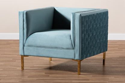 Baxton Studio - Seraphin Chair - TSF-6625-Light Blue/Gold-CC view 5