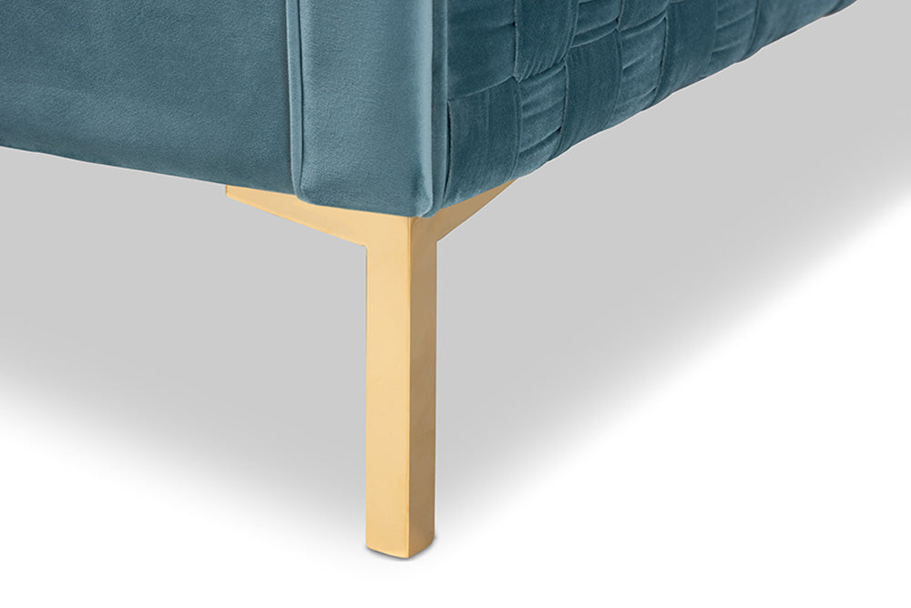 Baxton Studio - Seraphin Chair - TSF-6625-Light Blue/Gold-CC view 7