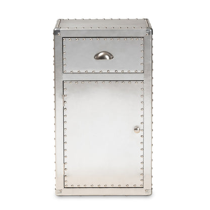 Baxton Studio - Serge Storage Cabinet in Silver - JY17B161-Silver-Cabinet view 3