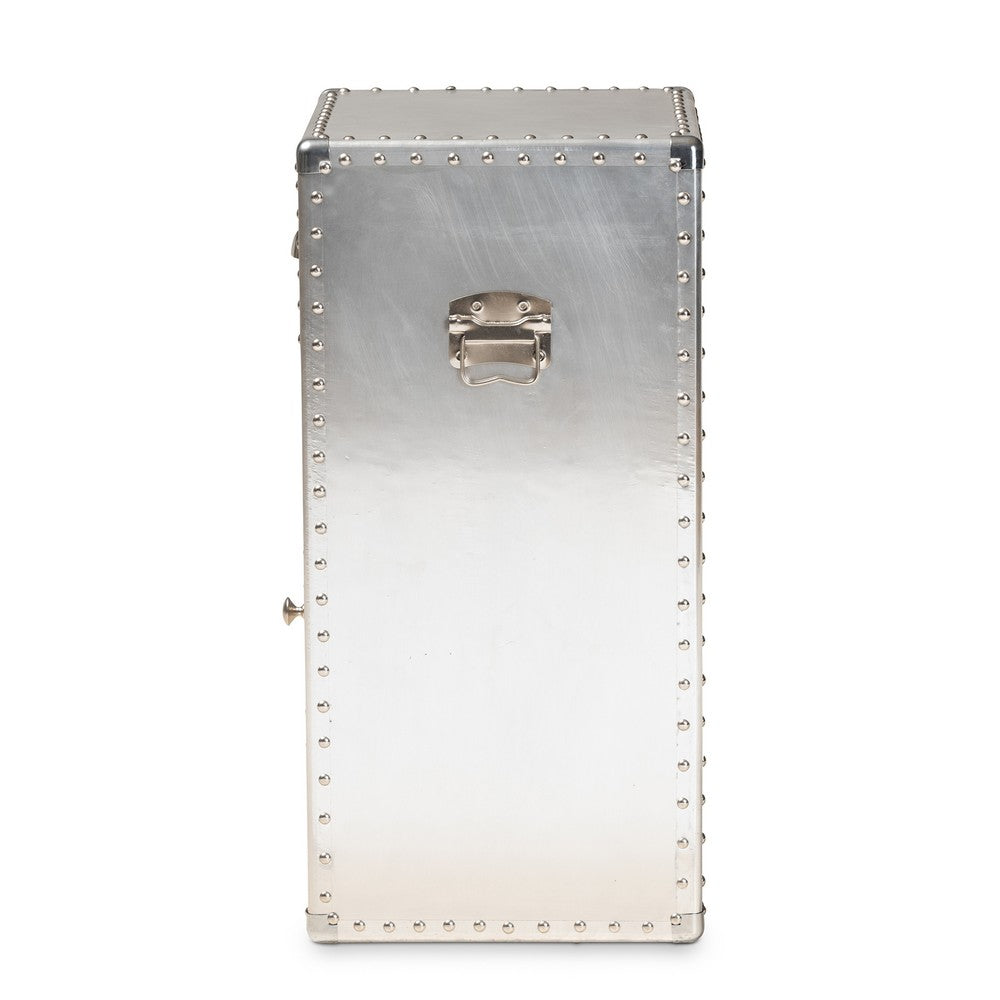 Baxton Studio - Serge Storage Cabinet in Silver - JY17B161-Silver-Cabinet view 4