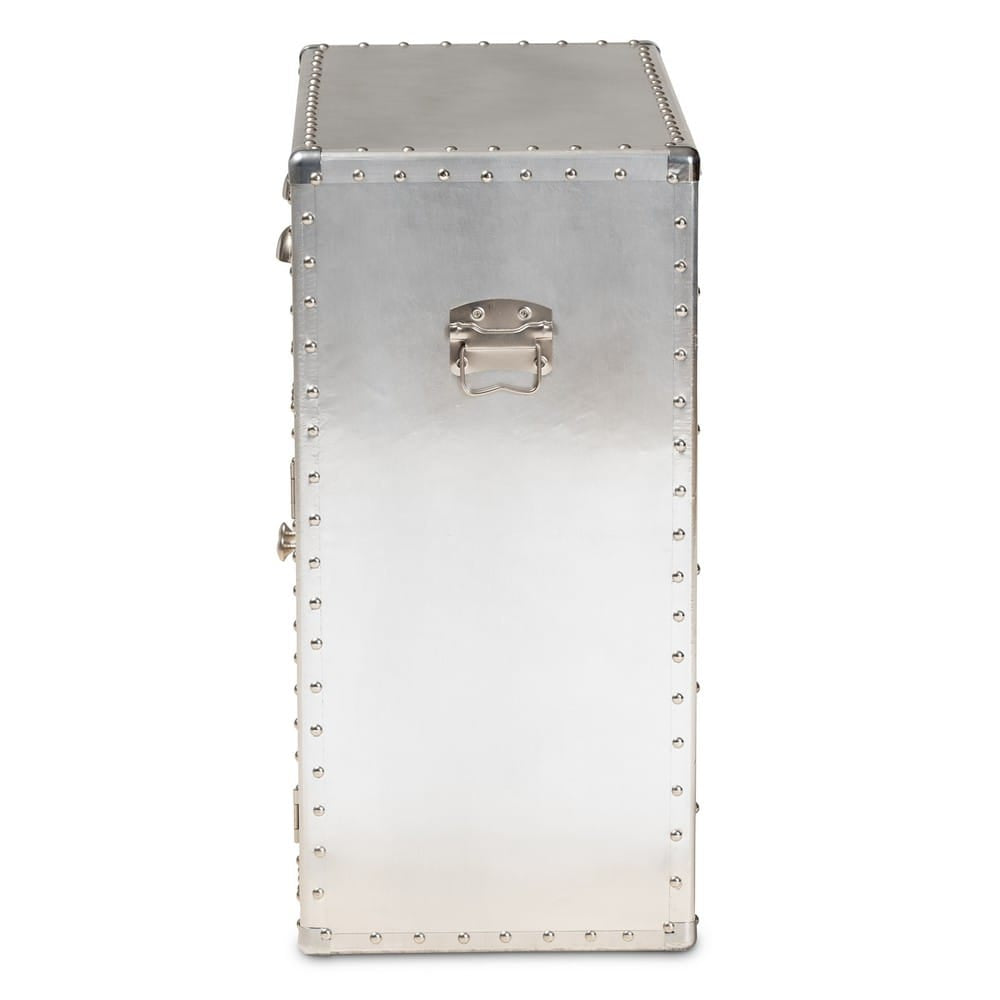 Baxton Studio - Serge Storage Cabinet in Silver - JY17B162-Silver-Cabinet view 4