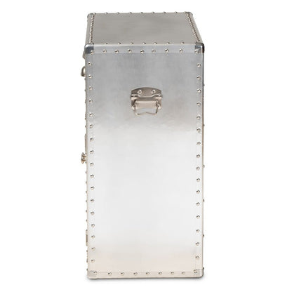 Baxton Studio - Serge Storage Cabinet in Silver - JY17B162-Silver-Cabinet view 4