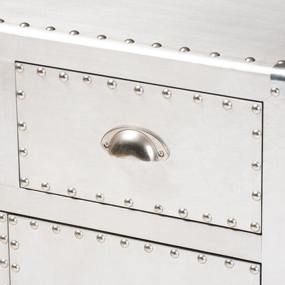 Baxton Studio - Serge Storage Cabinet in Silver - JY17B162-Silver-Cabinet view 5