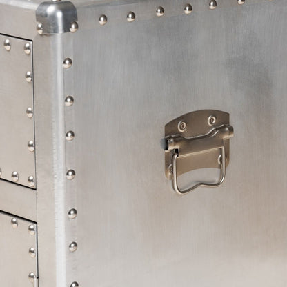 Baxton Studio - Serge Storage Cabinet in Silver - JY17B162-Silver-Cabinet view 7
