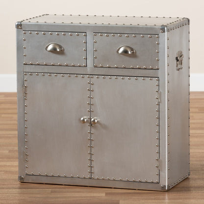 Baxton Studio - Serge Storage Cabinet in Silver - JY17B162-Silver-Cabinet view 9