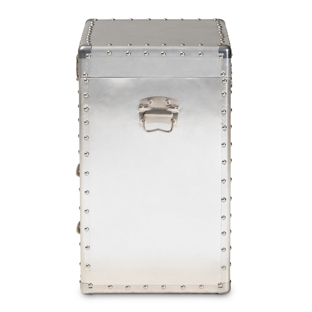 Baxton Studio - Serge Storage Cabinet in Silver - JY17B165-Silver-Cabinet view 4