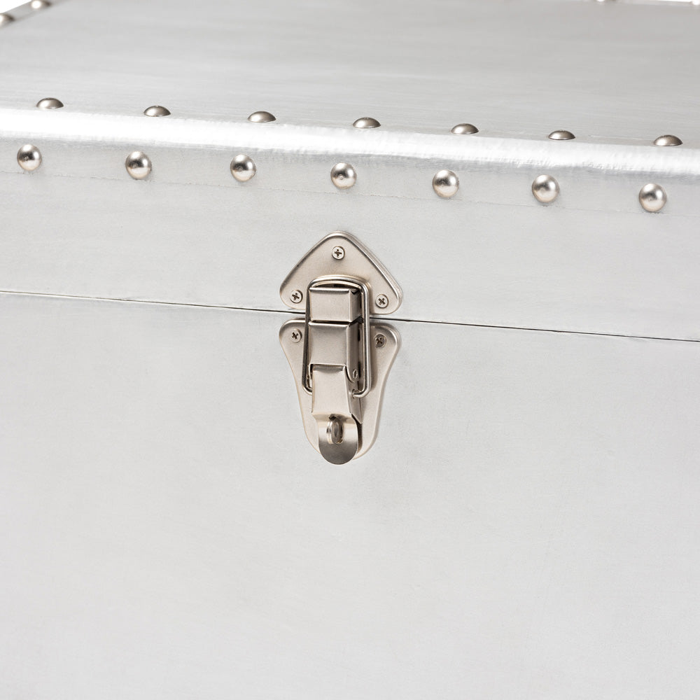 Baxton Studio - Serge Storage Cabinet in Silver - JY17B165-Silver-Cabinet view 6