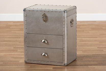 Baxton Studio - Serge Storage Cabinet in Silver - JY17B165-Silver-Cabinet view 10