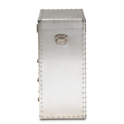 Baxton Studio - Serge Storage Cabinet in Silver - JY17B168-Silver-Cabinet view 4