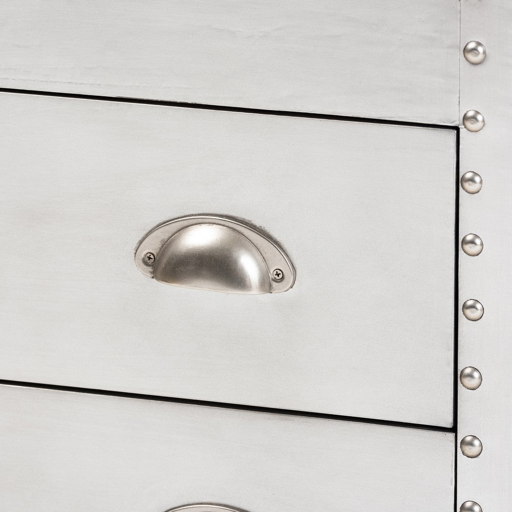 Baxton Studio - Serge Storage Cabinet in Silver - JY17B168-Silver-Cabinet view 7