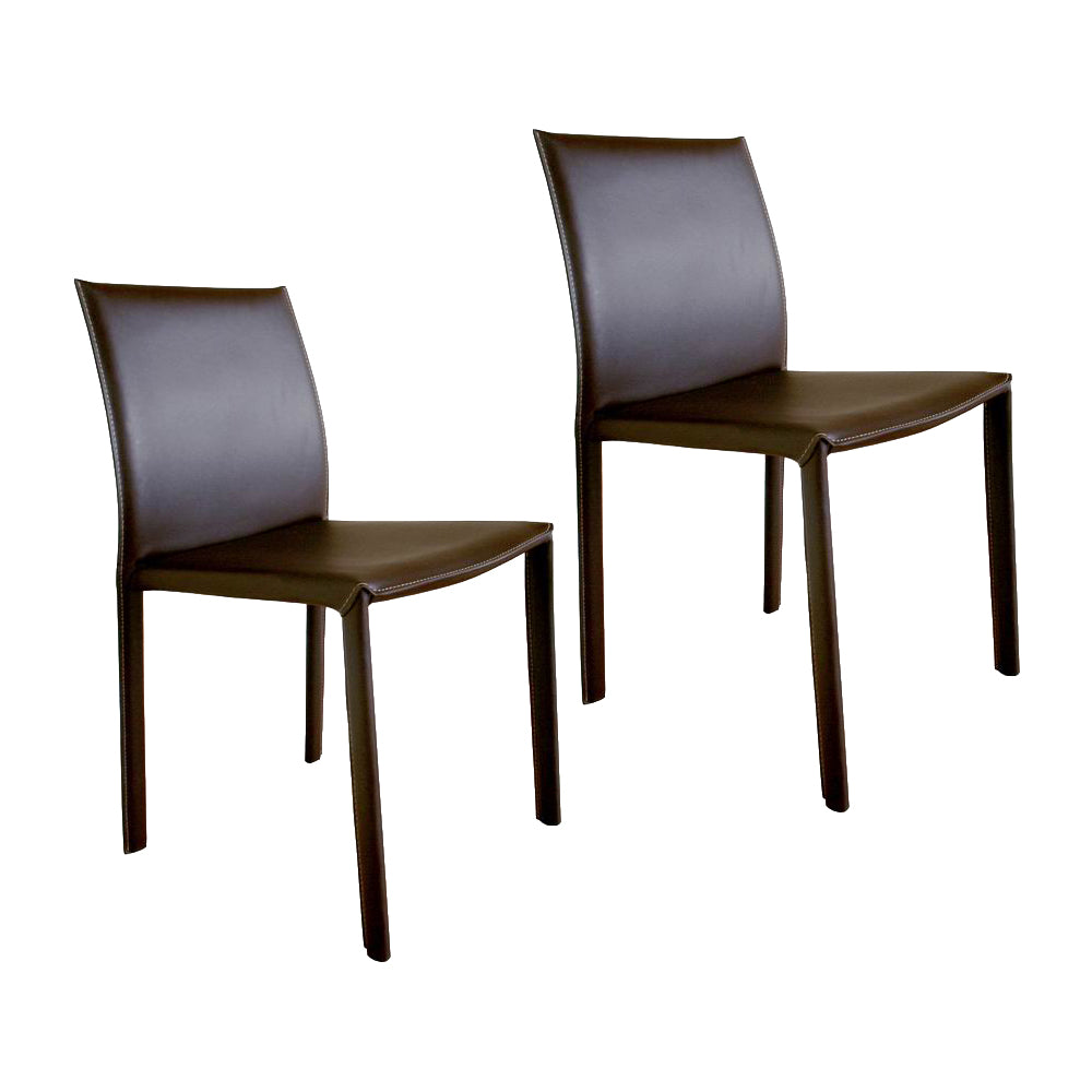 Baxton Studio - Set of 2 Dining Chairs in Brown - ALC-1822 Brown view 1