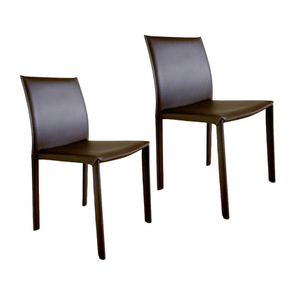 Baxton Studio - Set of 2 Dining Chairs in Brown - ALC-1822 Brown view 1