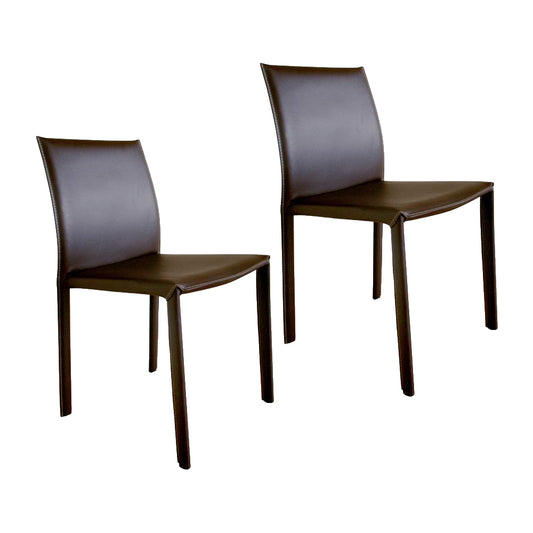 Baxton Studio - Set of 2 Dining Chairs in Brown - ALC-1822 Brown view 1