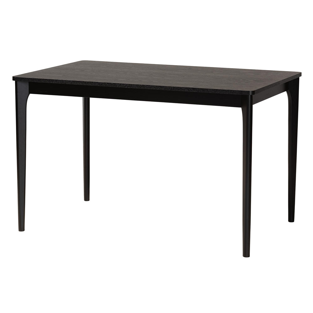 Baxton Studio - Sherwin Dining Table in Black - Sherwin-Black-DT view 1