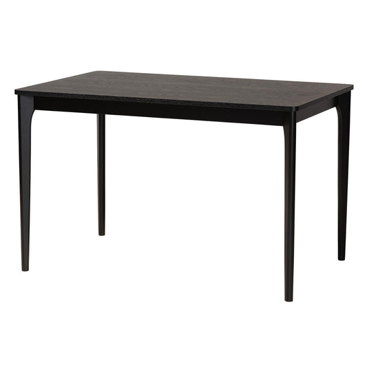Baxton Studio - Sherwin Dining Table in Black - Sherwin-Black-DT view 1